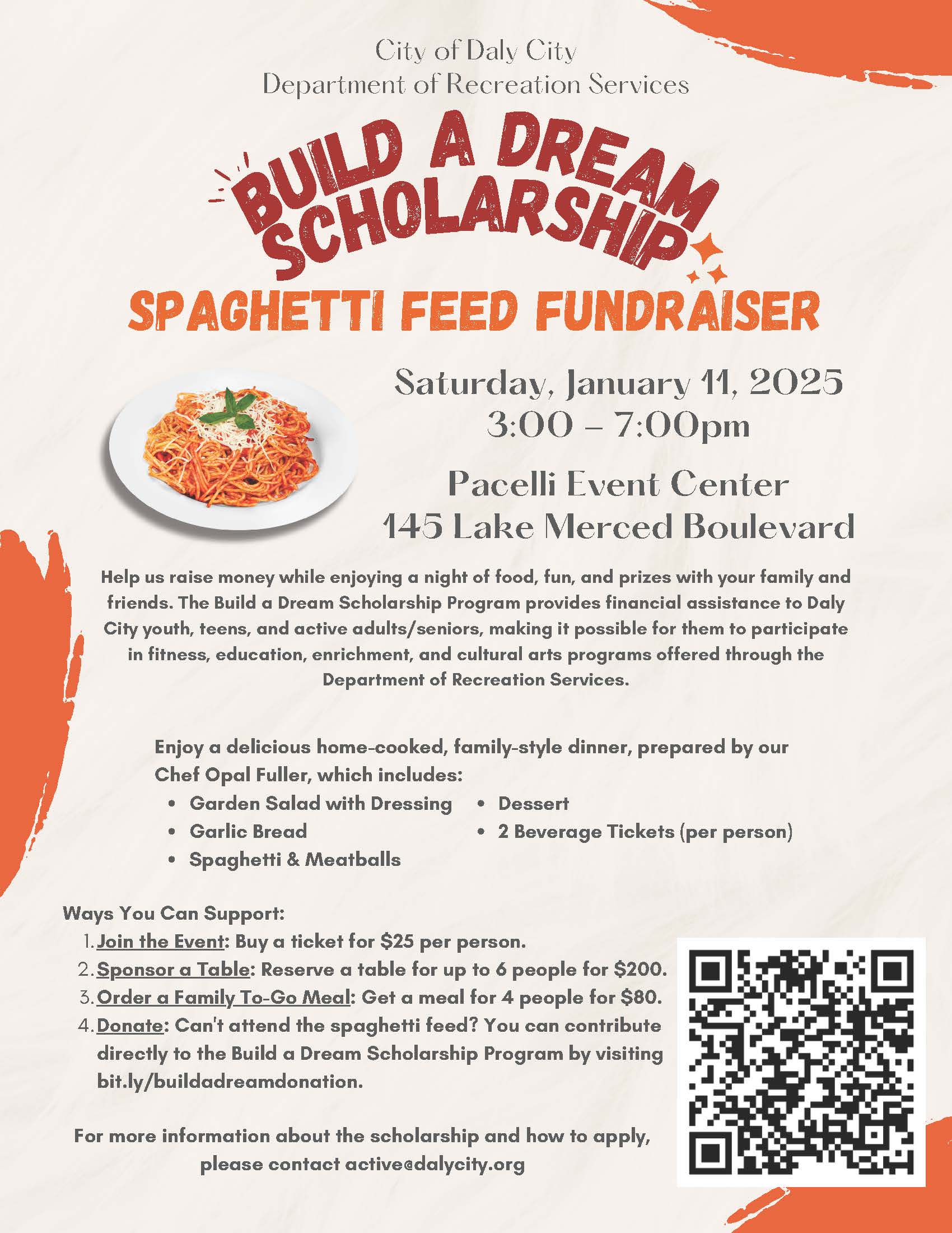 Spaghetti Feed Flyer