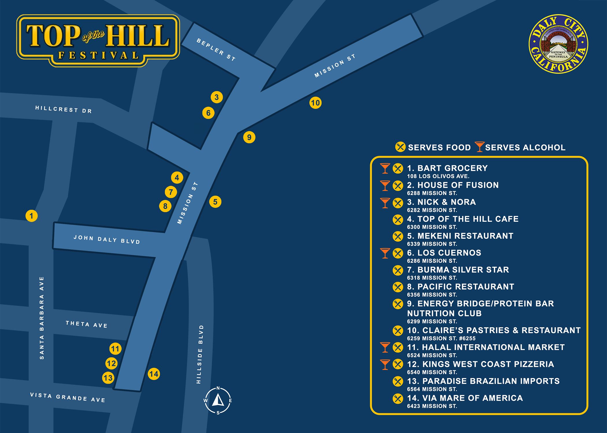 2025 TOTH Restaurant Map