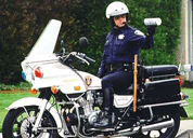 Police on a Motorcycle