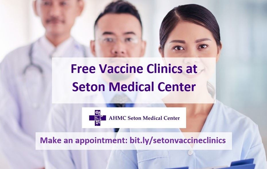 Seton Medical Center vaccine clinics