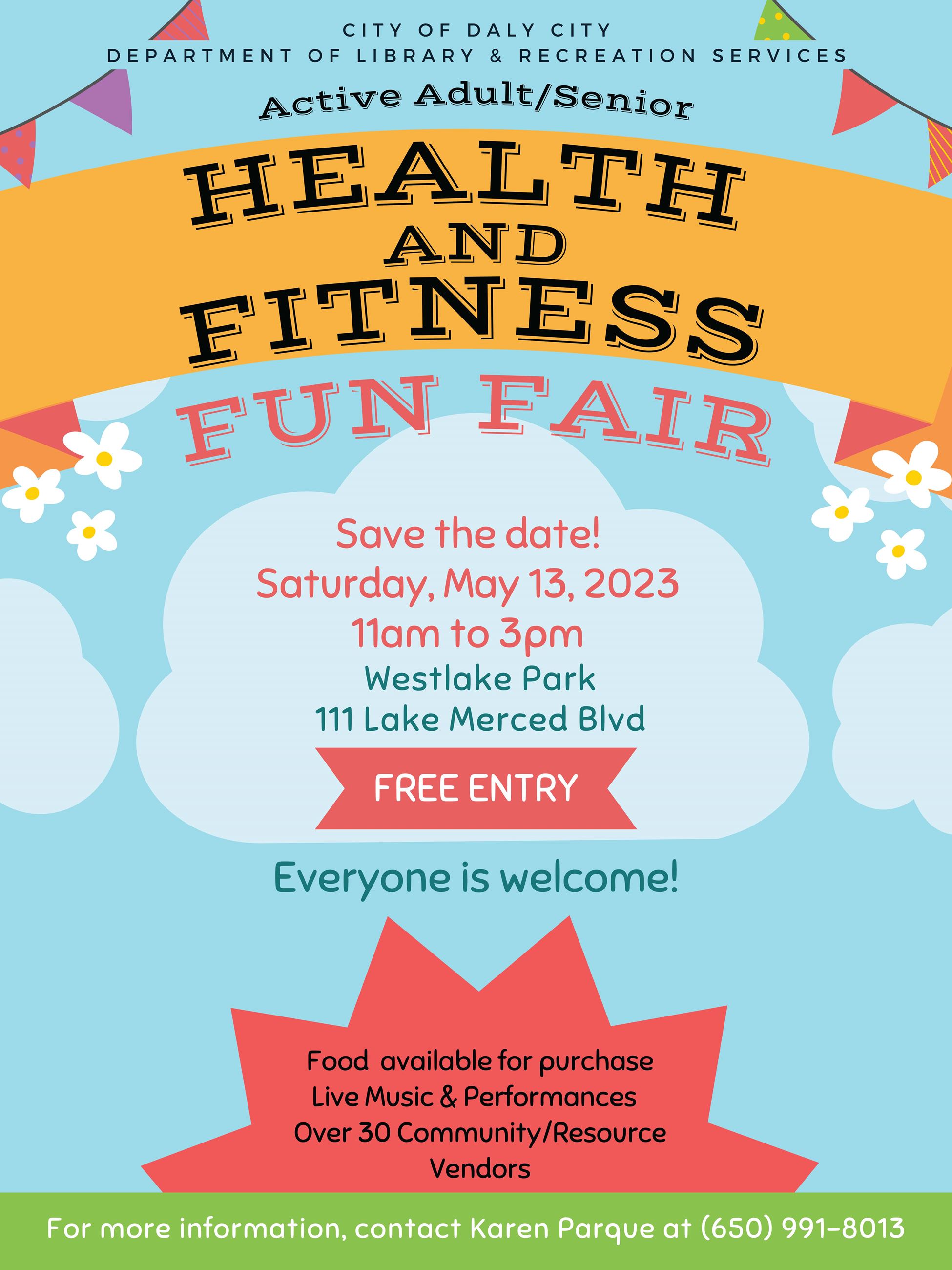 Save the date Health And Education fitness fair