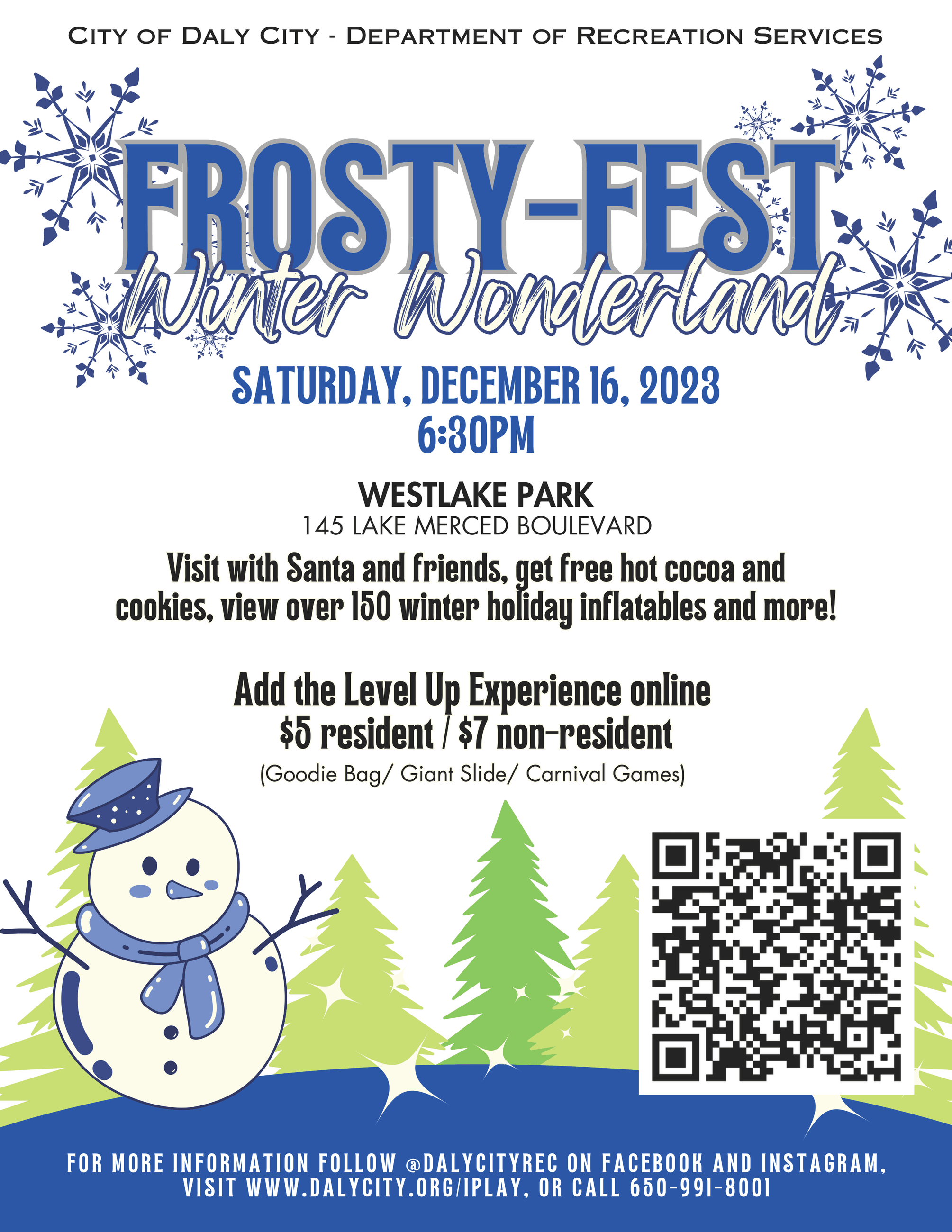 Flyer of the Frosty Fest Winter Wonderland