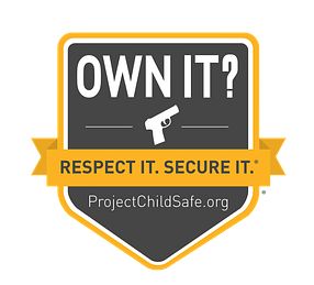 Own it, Respect it. Secure it. Logo - Project Child Safe