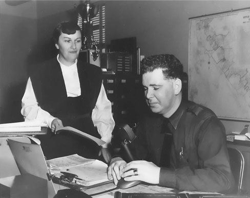 Officer and Clerk in the 1940s