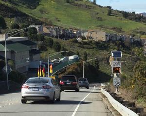 Cars Driving by a Speeding Radar