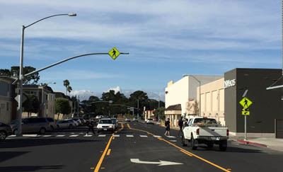 Street with Vehicles Driving