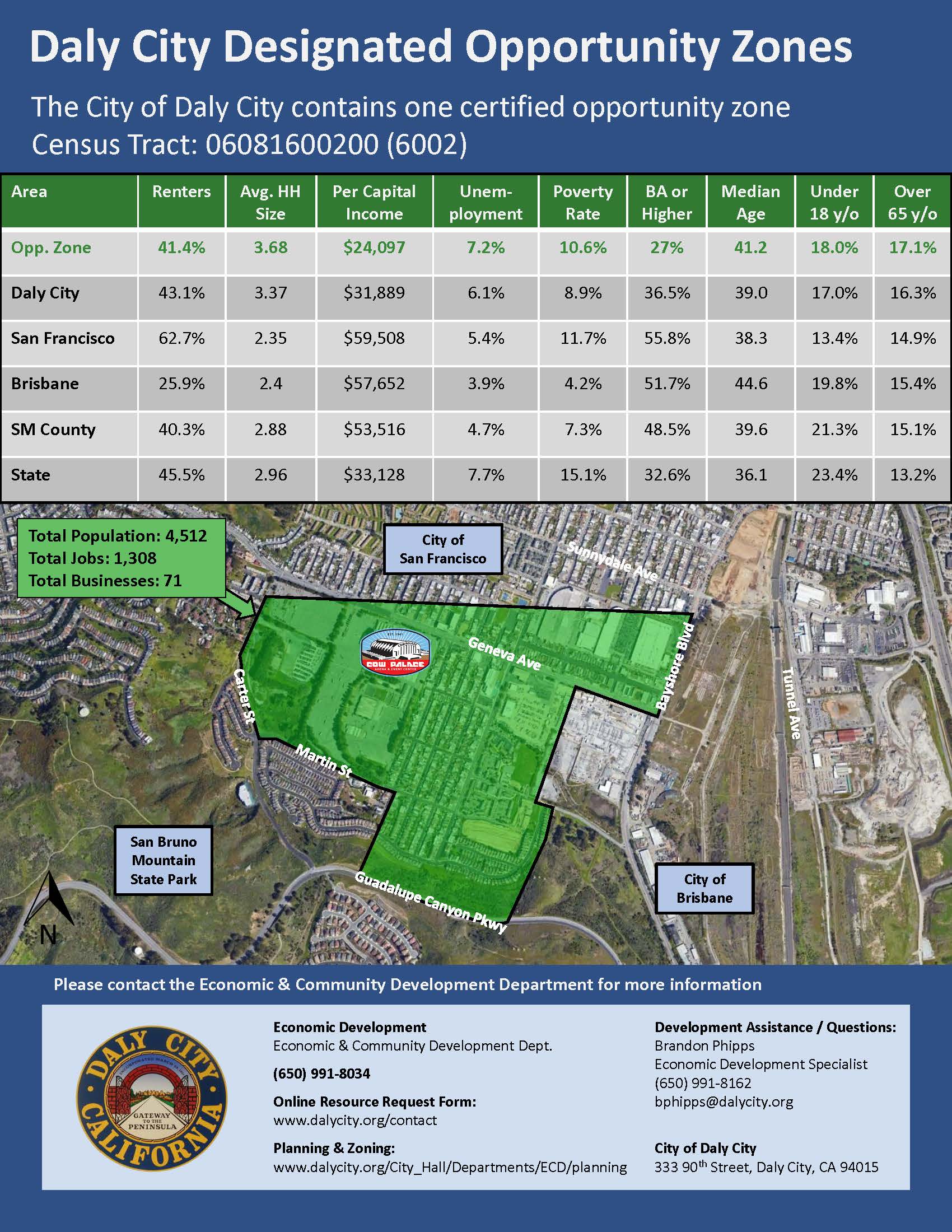 Daly City Designated Opportunity Zone (PDF) Opens in new window