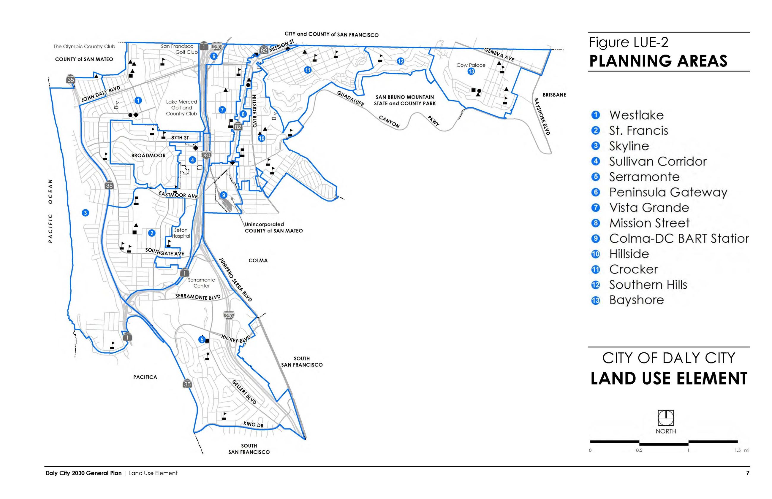 Daly City Planning Area Map (PDF) Opens in new window