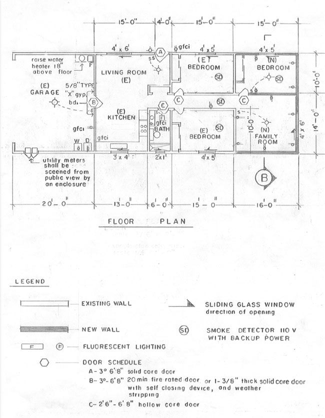 Diagram of a building floor plan