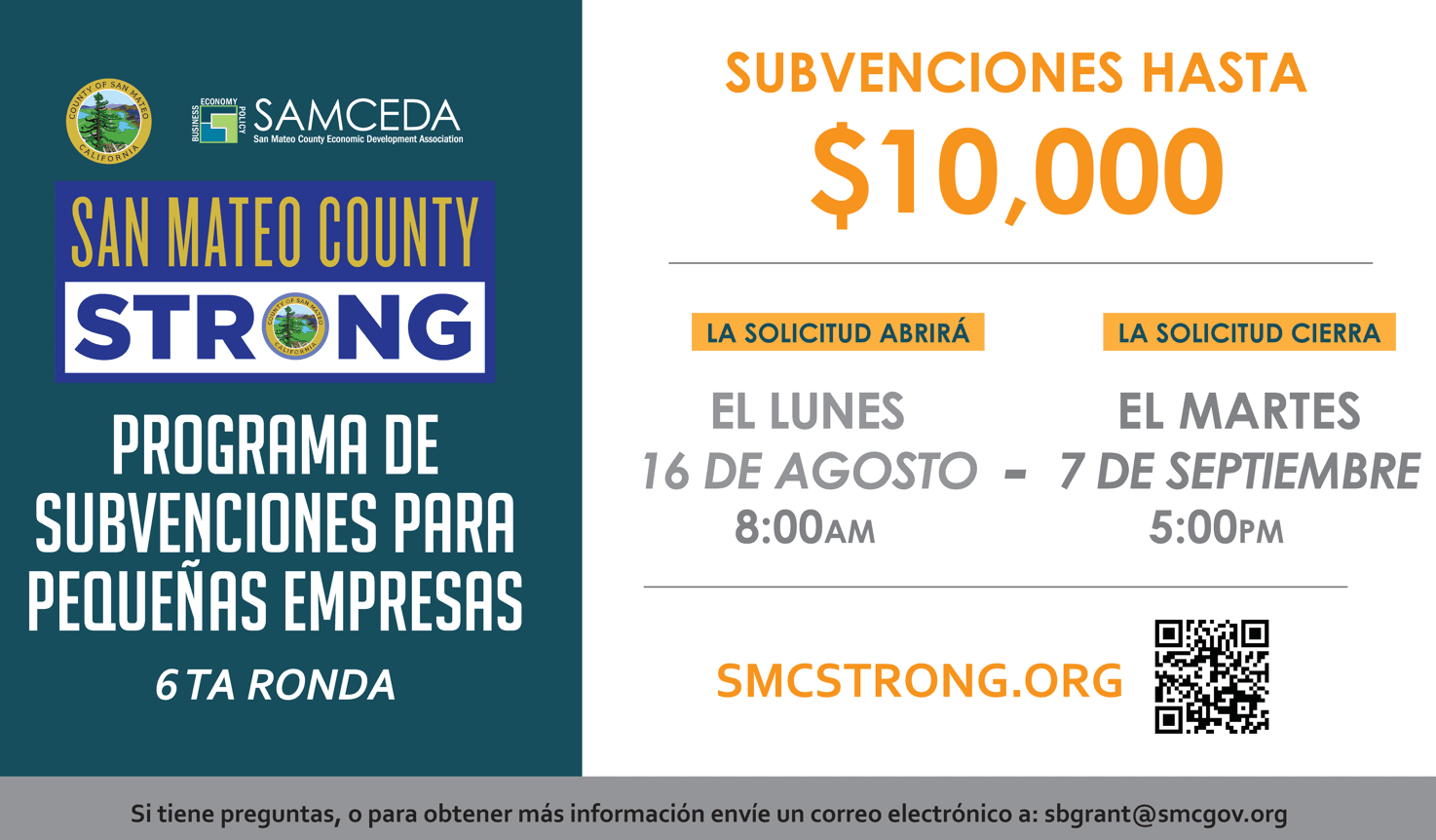 Small Business Grants August 2021 Spanish