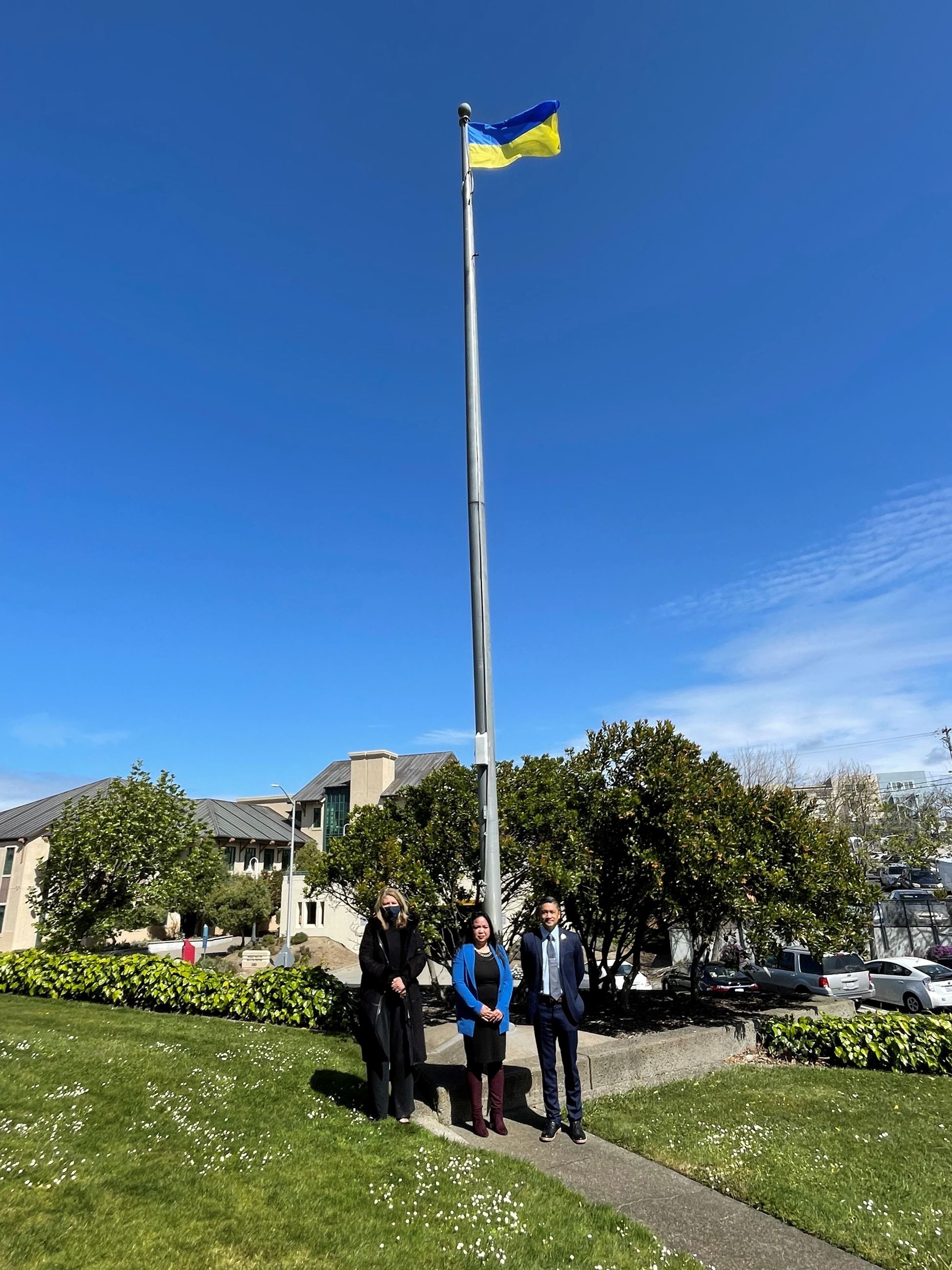 ukraine flag raising 4.13.2022